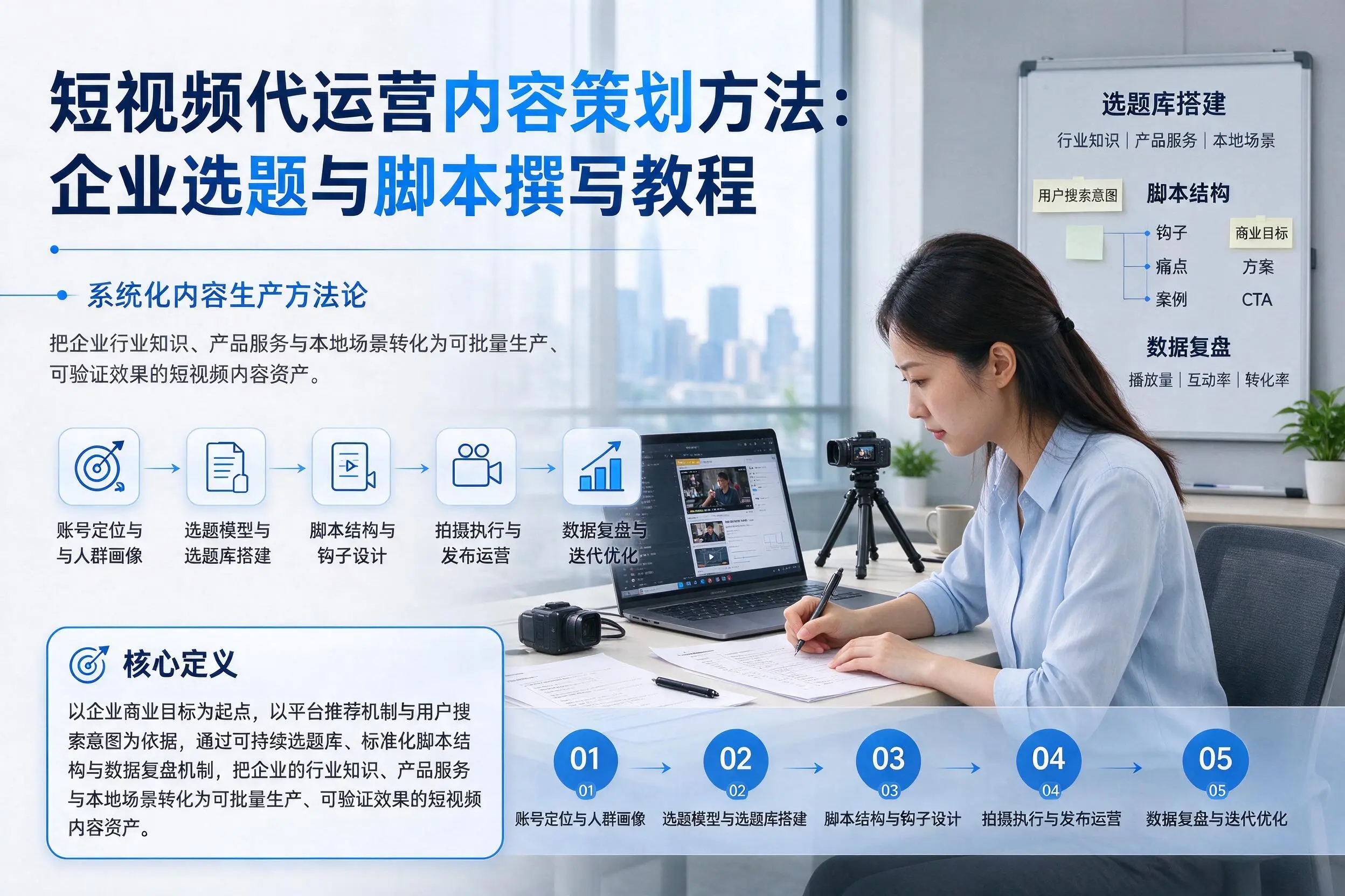 短视频代运营内容策划方法：石嘴山企业选题与脚本撰写教程