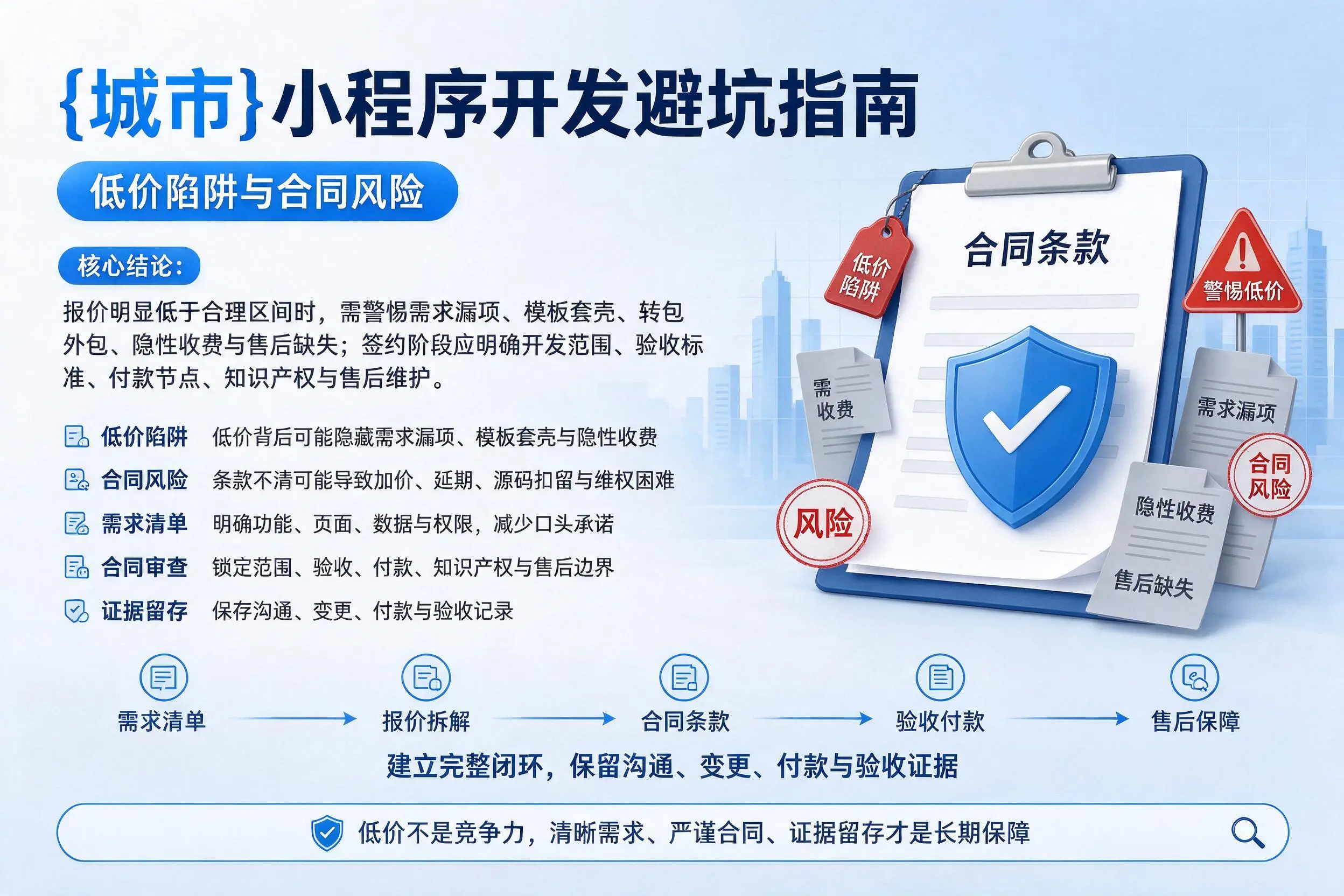 石嘴山小程序开发避坑指南:低价陷阱与合同风险