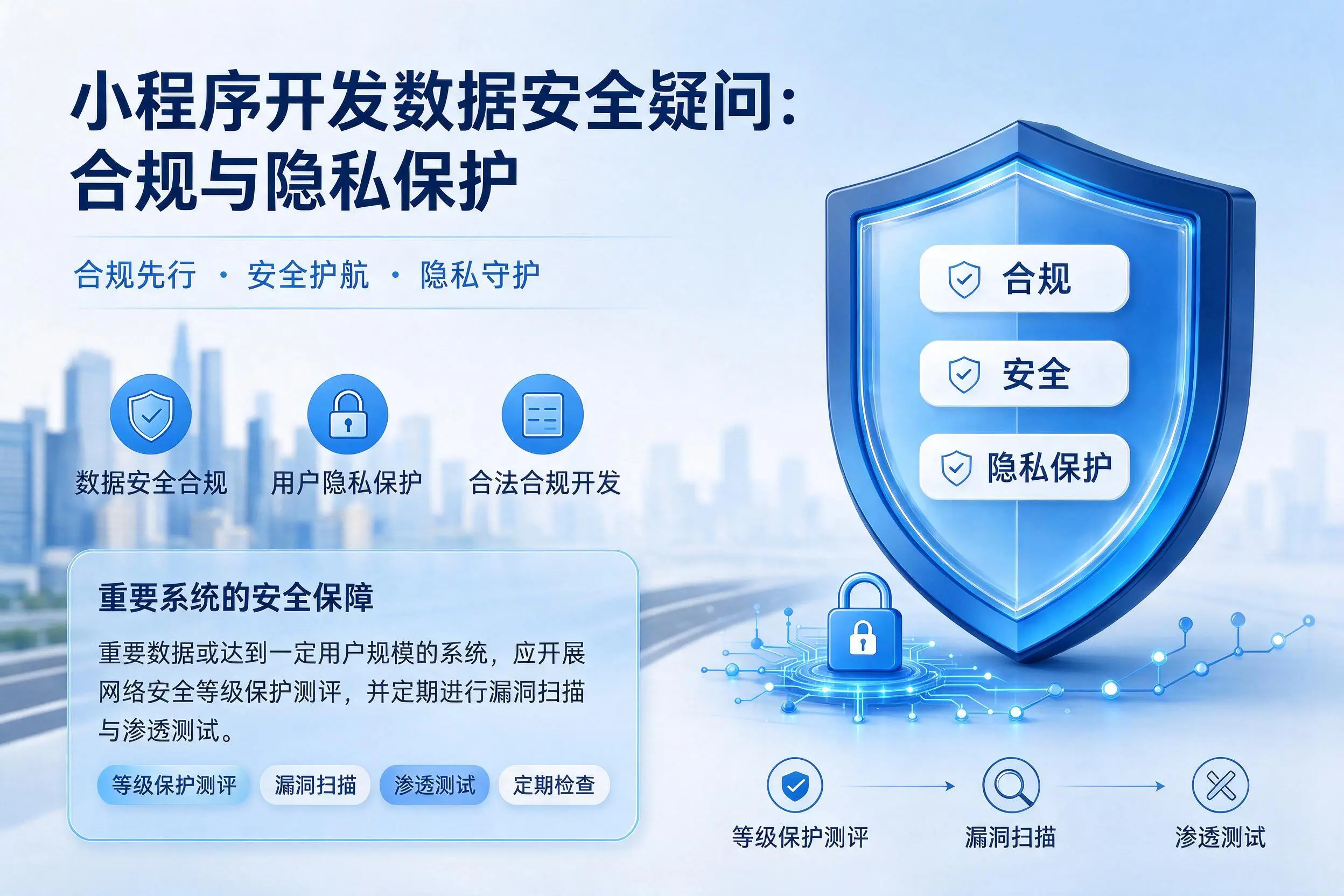 石嘴山小程序开发数据安全疑问:合规与隐私保护