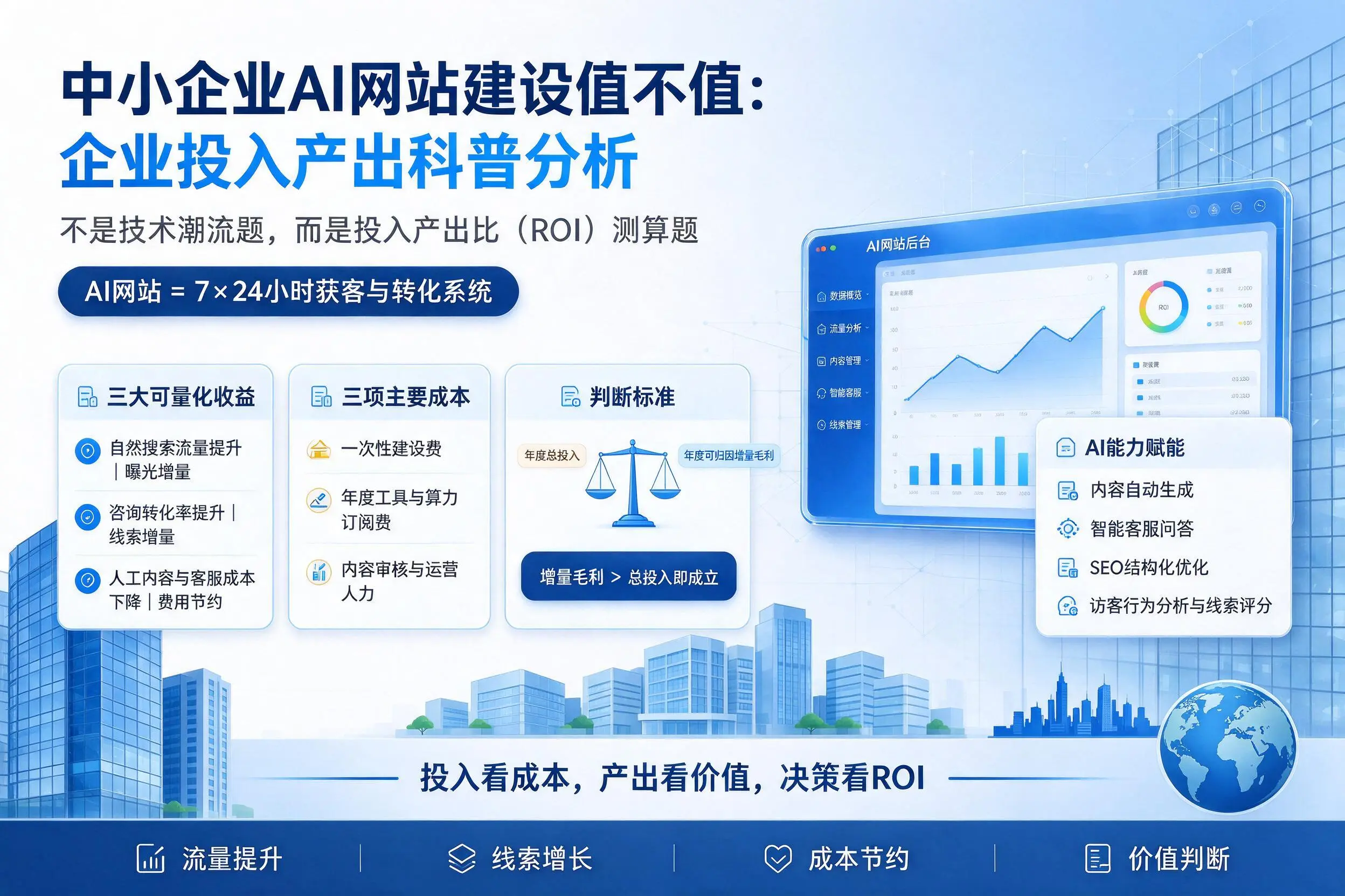 中小企业AI网站建设值不值：石嘴山企业投入产出科普分析