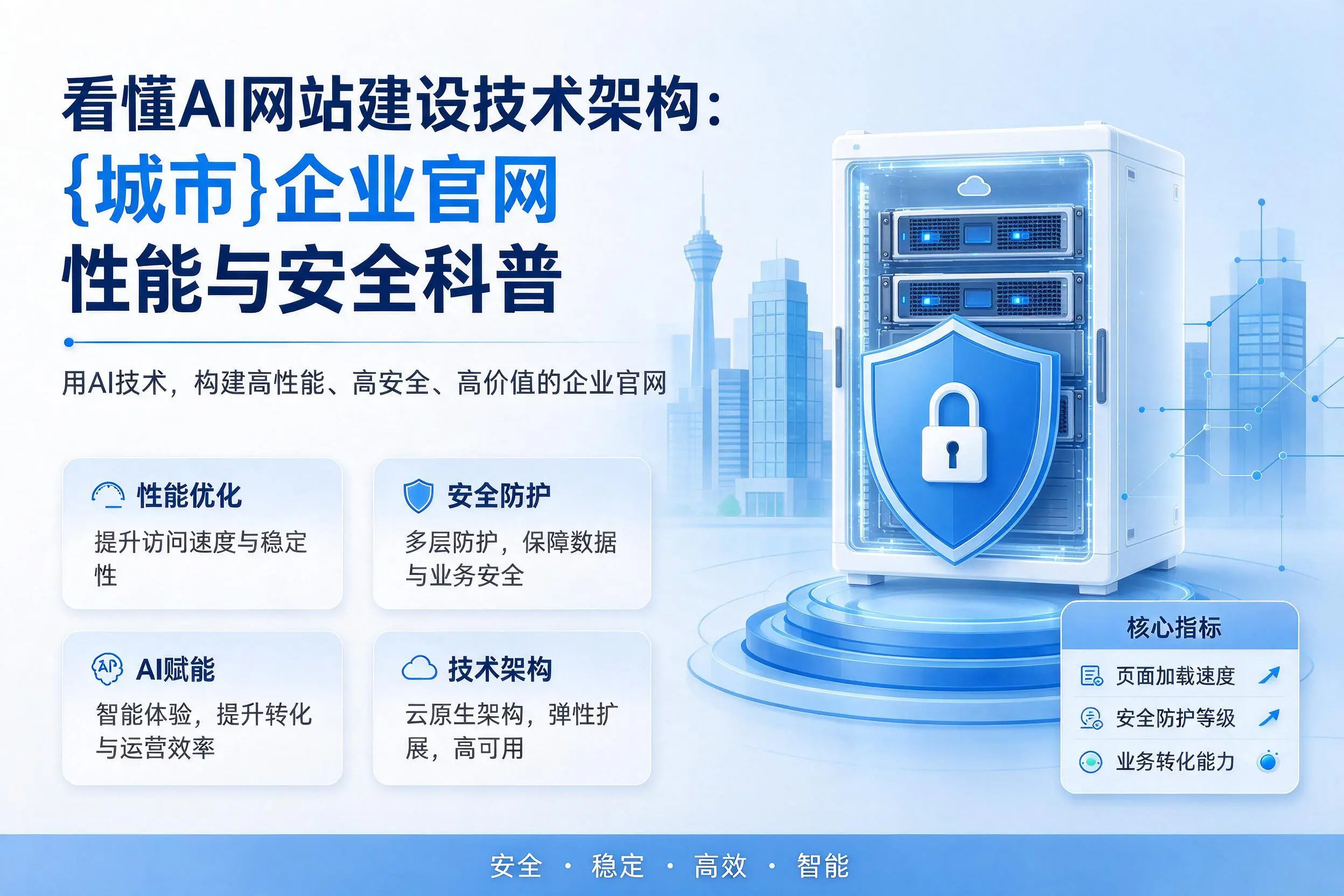 看懂AI网站建设技术架构：石嘴山企业官网性能与安全科普