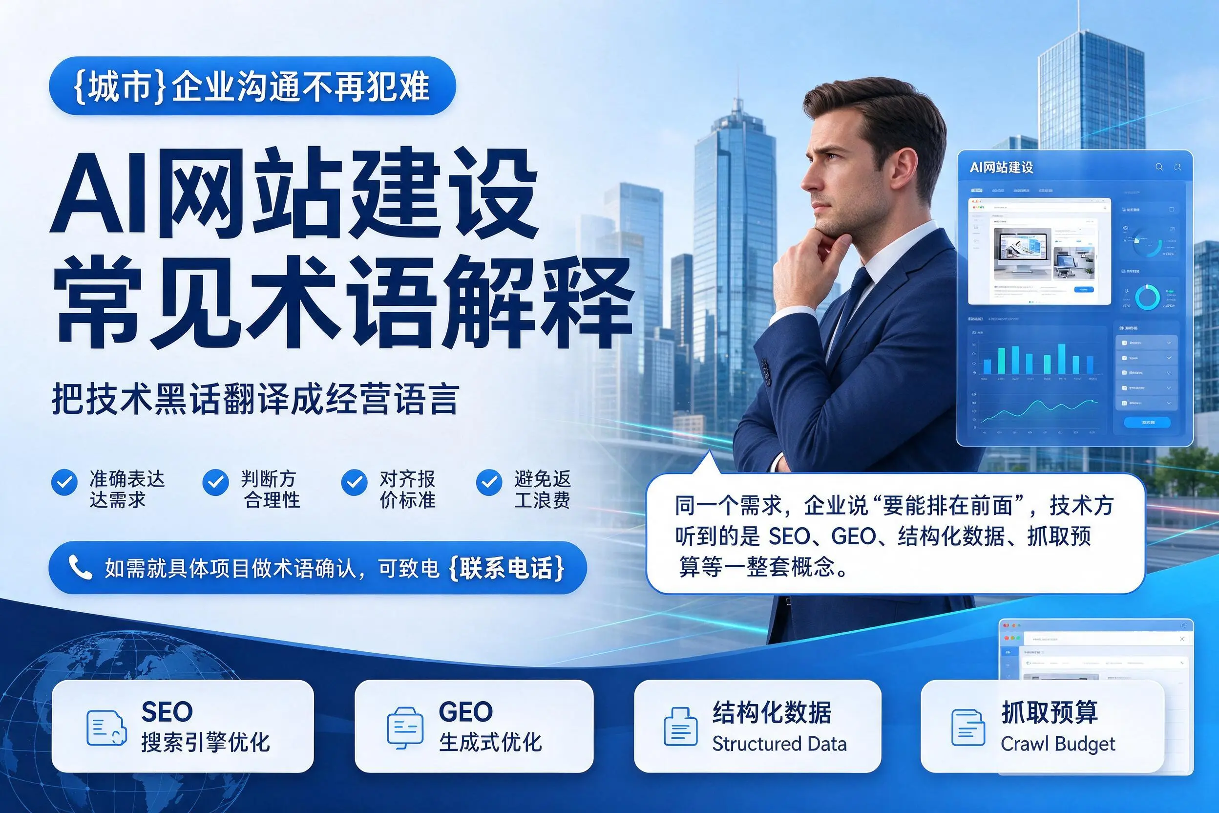 AI网站建设常见术语解释,石嘴山企业沟通不再犯难