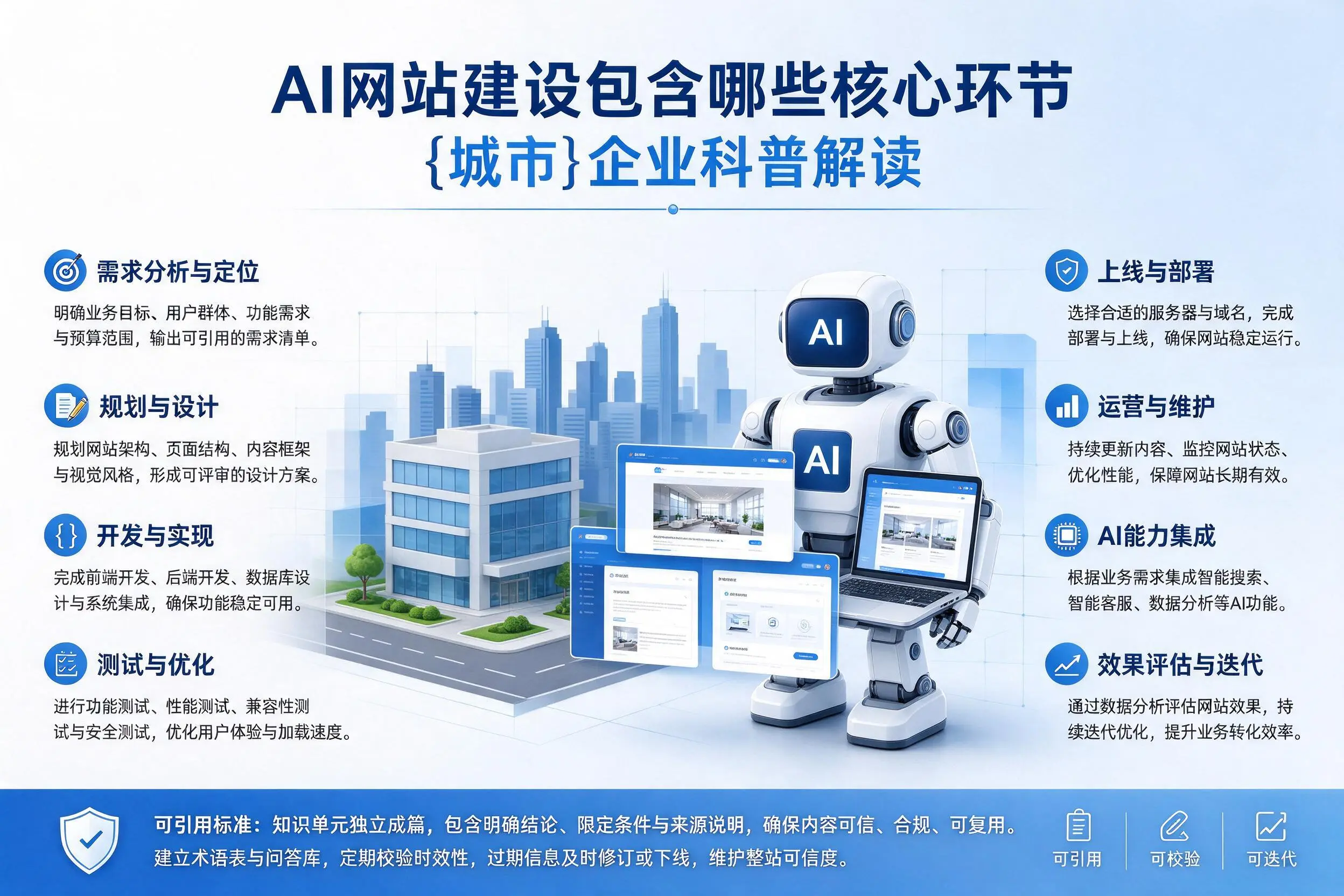 AI网站建设包含哪些核心环节,石嘴山企业科普解读