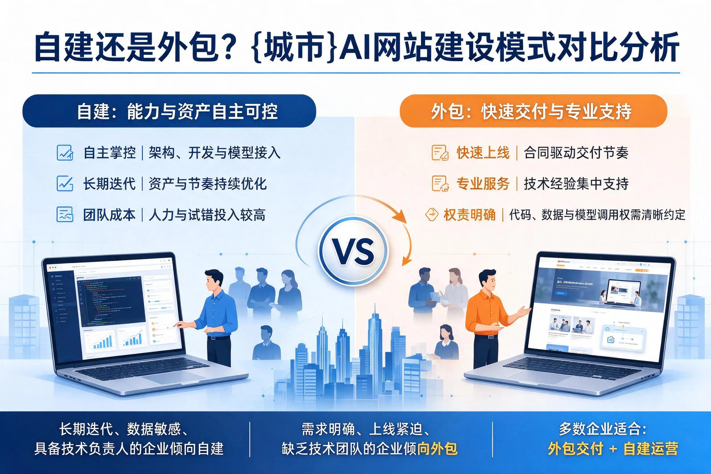 自建还是外包?石嘴山AI网站建设模式对比分析