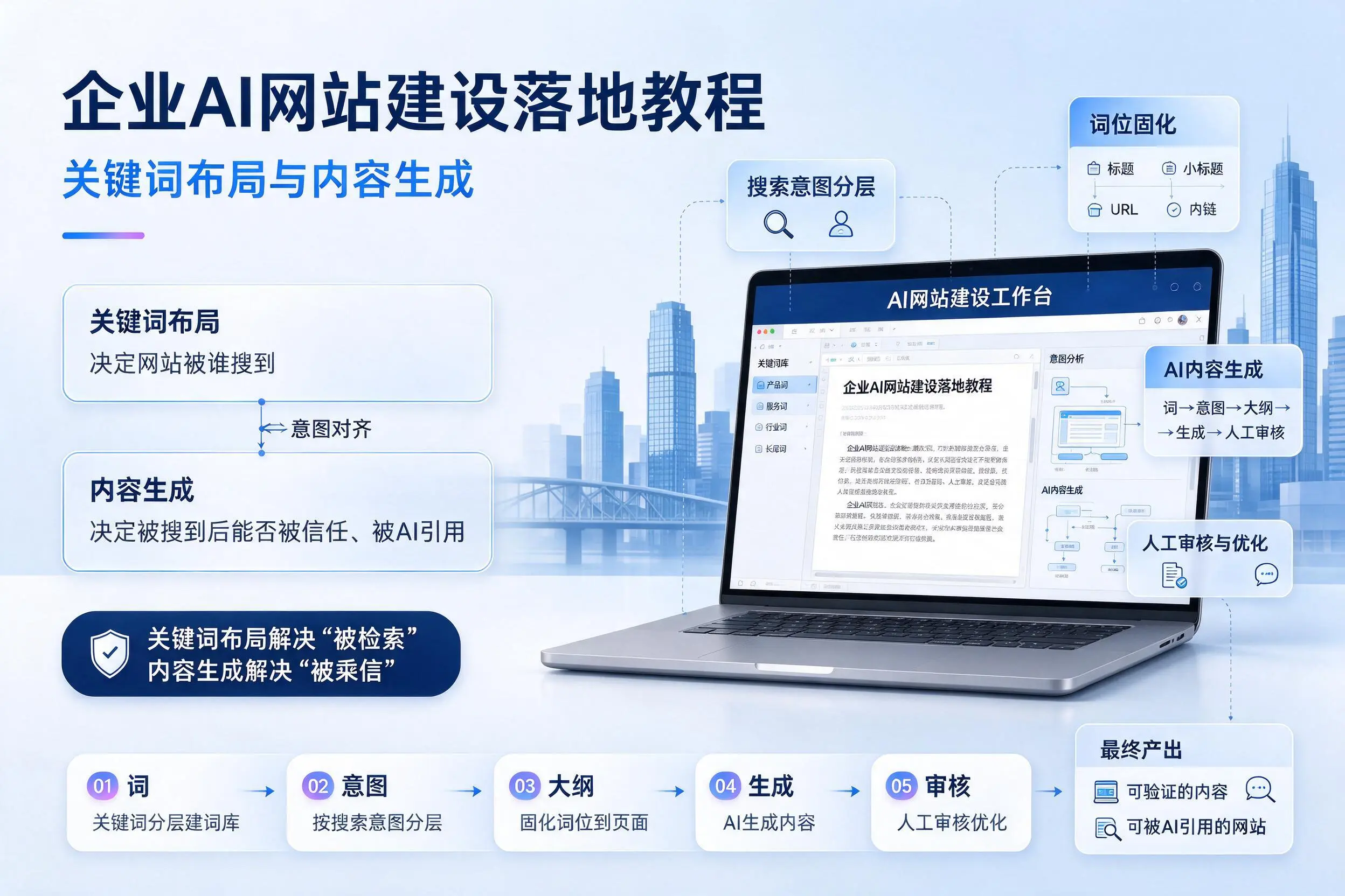 石嘴山企业AI网站建设落地教程：关键词布局与内容生成